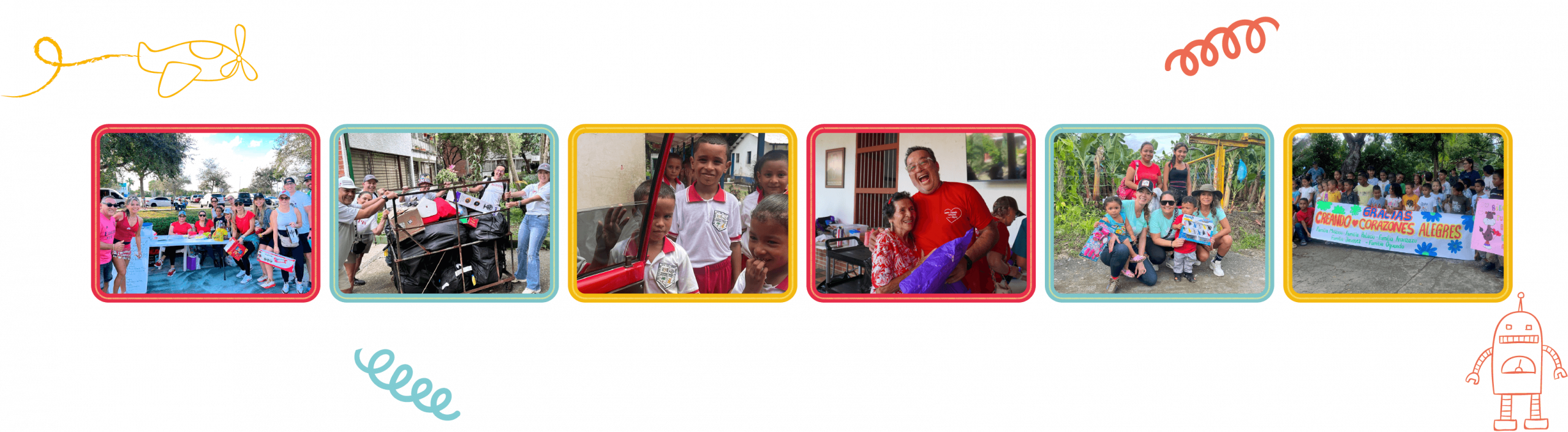 Galería con fotos de la gestión de la Fundación Creando Corazones Alegres