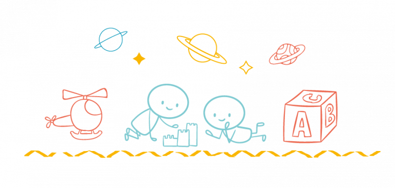 Ilustración niños jugando